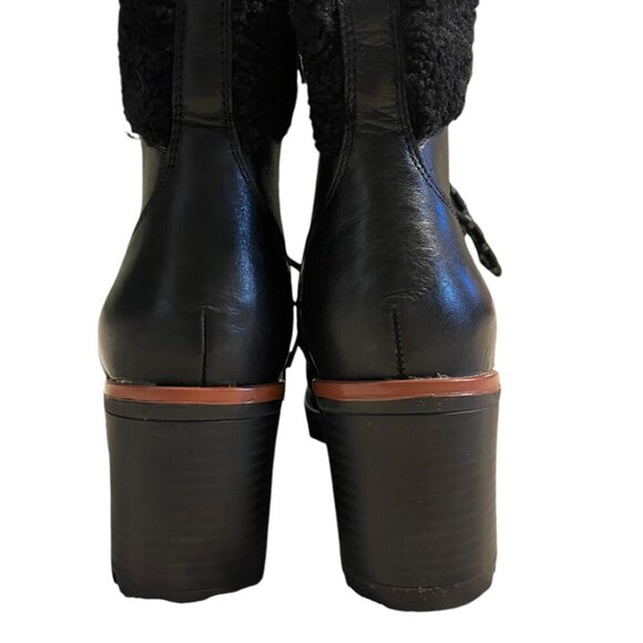 Naturalizer Val Womens Leather Lug Sole Combate & Lace-Up Boots (LIKE NEW) - Picture 7 of 11